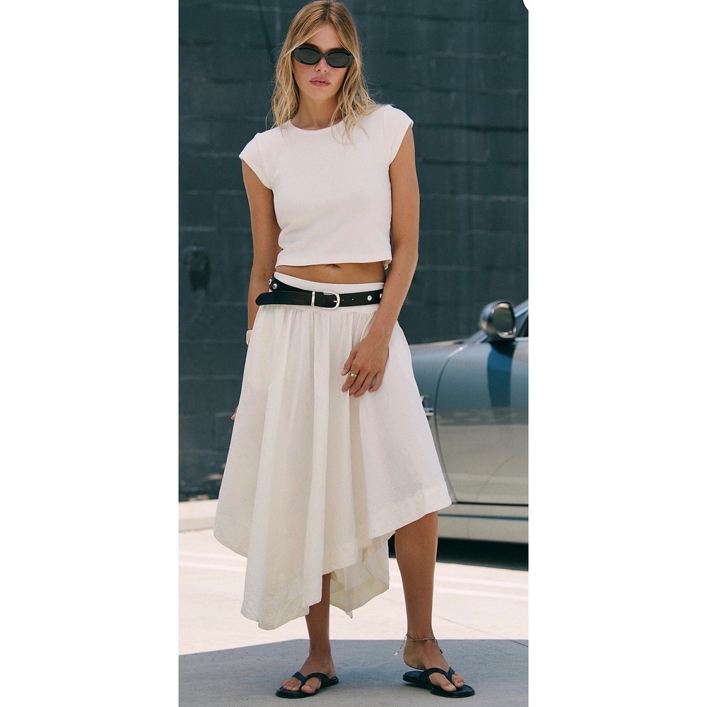 Free People FP Movement Annette Tee Skirt Set Coconut Milk Small